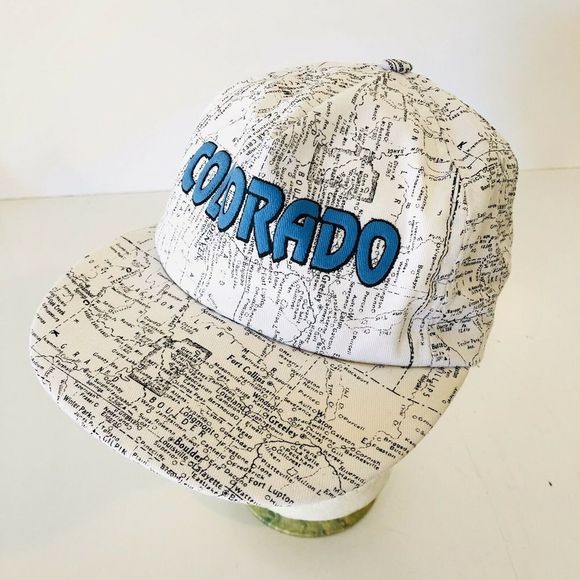 P Other - Colorado Map Cap Snapback Hat Made In USA Vintage